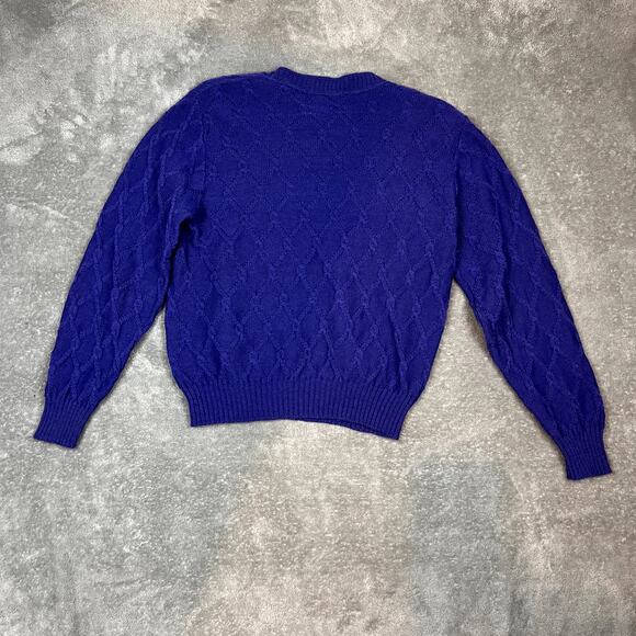 Vintage Pendleton Fine Wool Sweater Womens L Purple Knit Made in USA - Picture 4 of 8